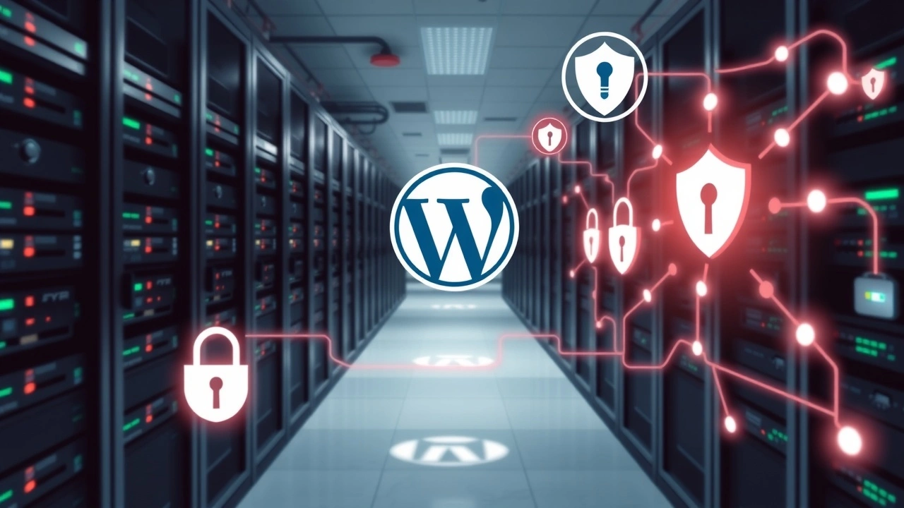 Un environnement dhebergement securise pour un site WordPress avec des serveurs proteges et des mesures de cybersécurite