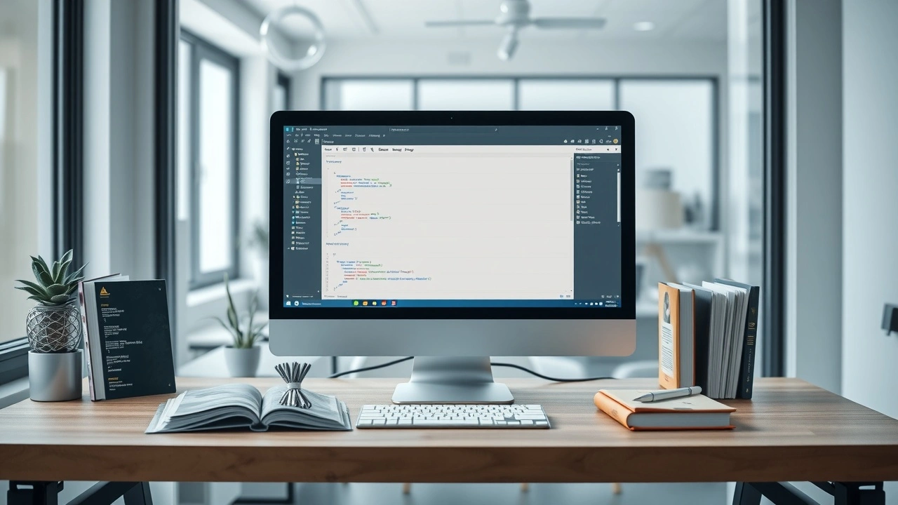 Espace de travail moderne illustrant la gestion d une base de données MySQL