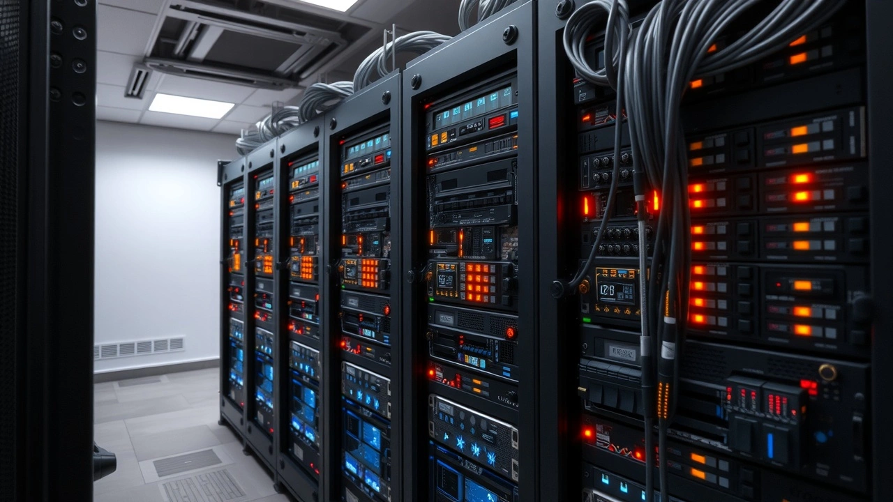 photo d un serveur moderne dans une salle de donnees