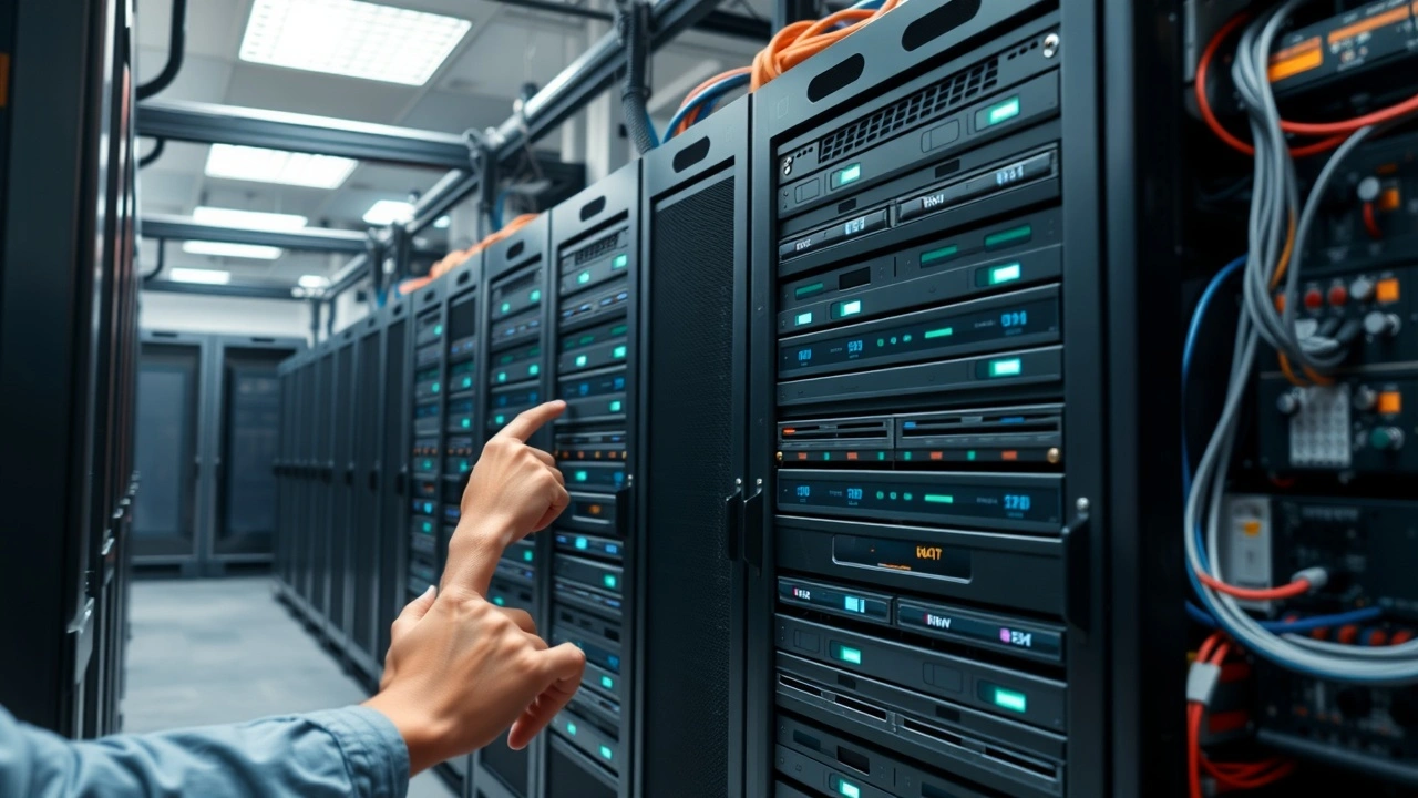 personne choisissant type hebergement serveur physique data center