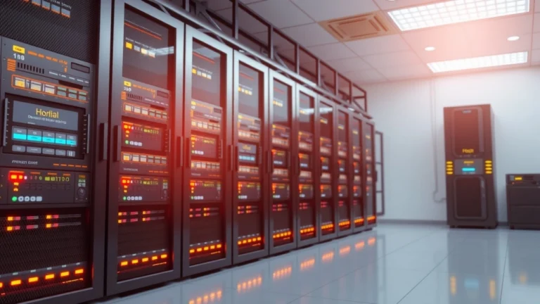 Salle de serveurs web dédiée sécurisée et optimisée