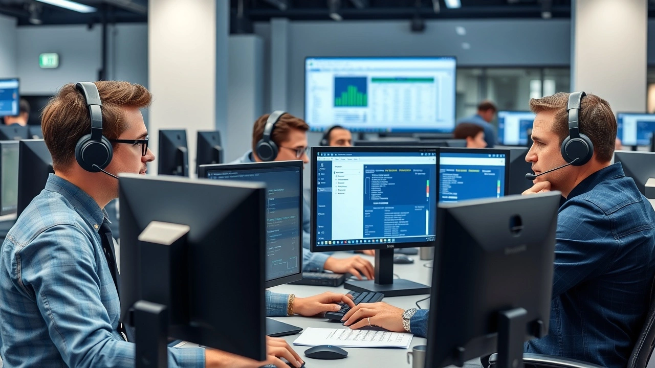 equipe support technique aidant des clients avec hebergement web