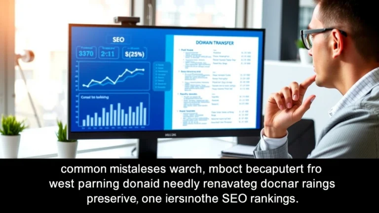 Personne réfléchissant aux erreurs lors du transfert de nom de domaine pour le référencement naturel