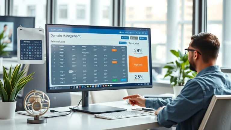Illustration des etapes pour gerer et renover un nom de domaine sans interruption