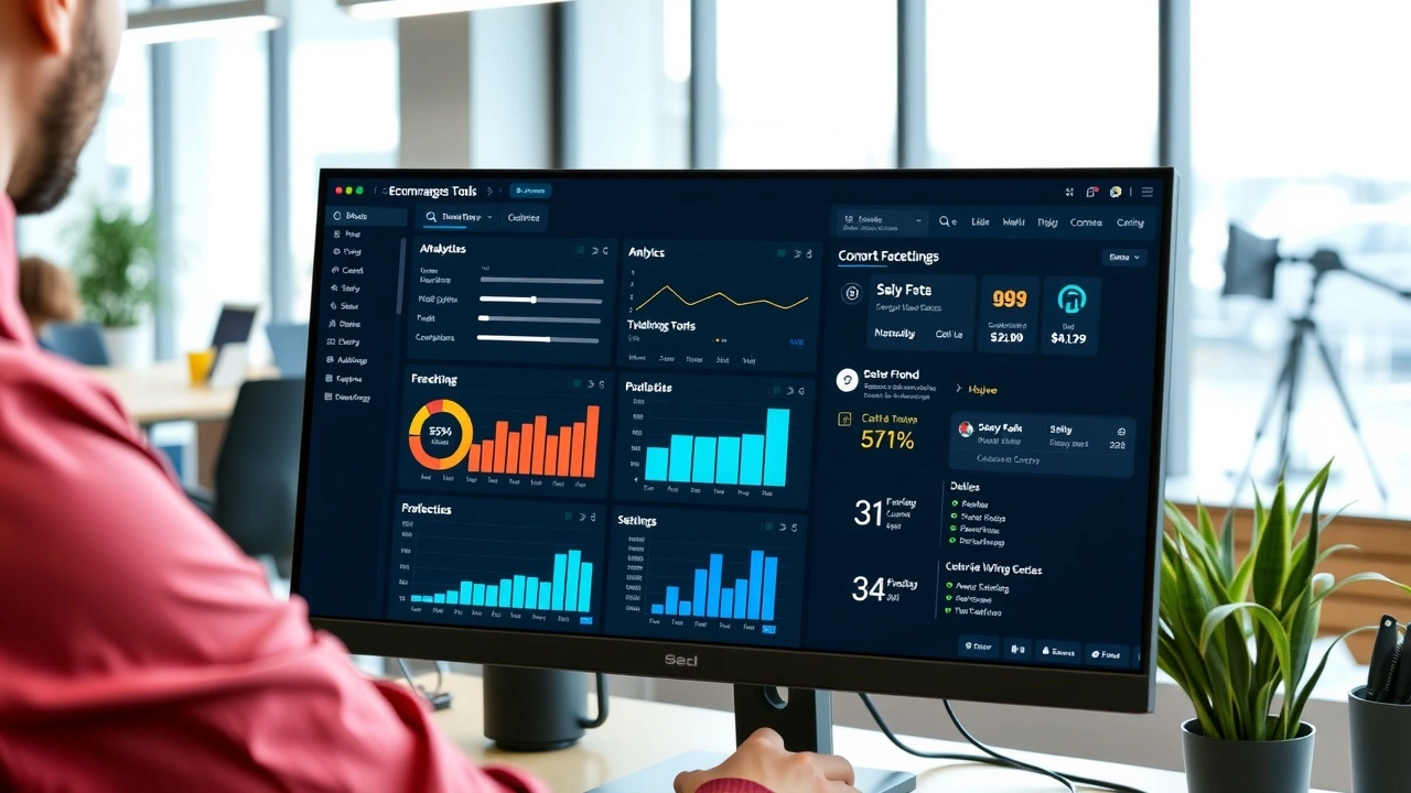 personne utilisant des outils numériques pour gestion ecommerce