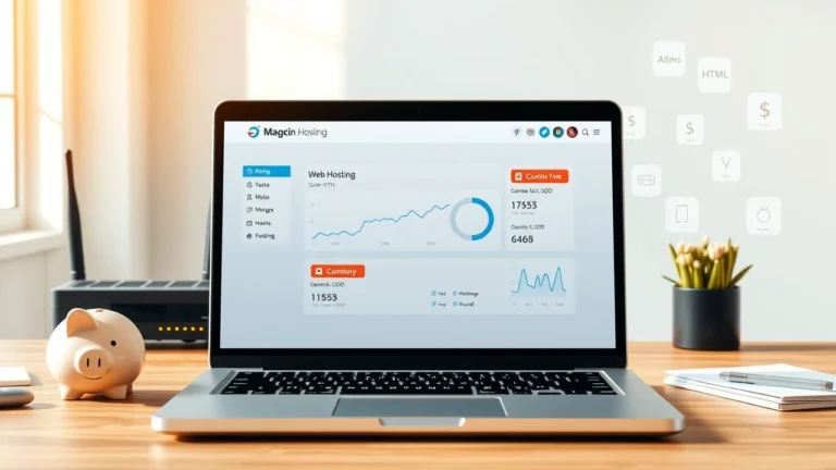 Espace de travail moderne illustrant lhébergement web économique sans compromis