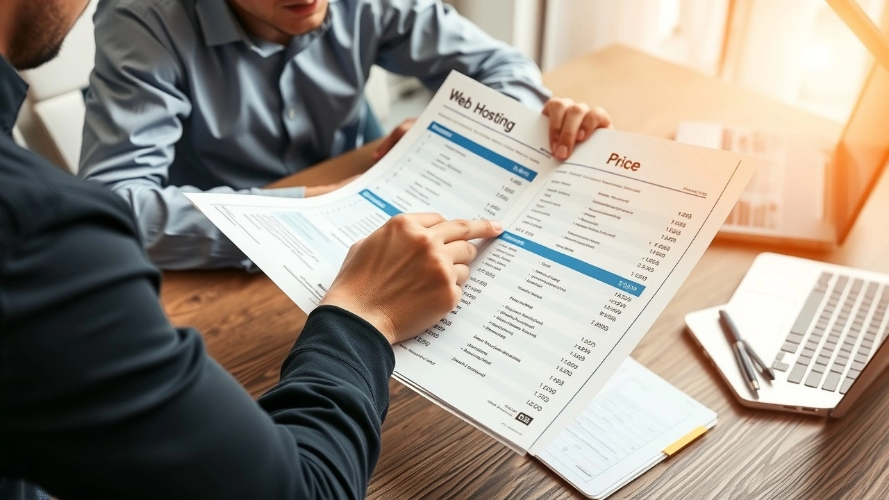 personne frustrée avec documents comparaison hebergement web