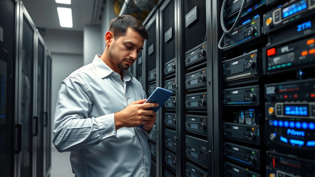 technicien sauvegardant les serveurs d hebergement wordpress