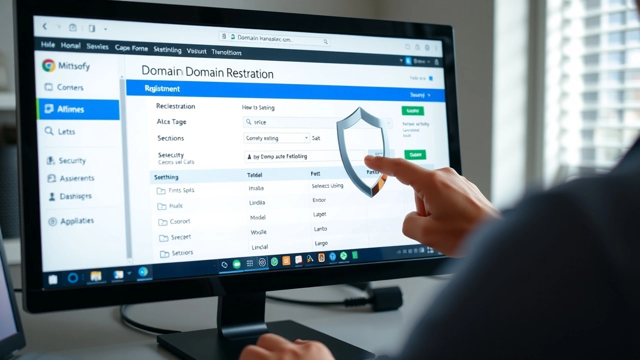 personne securisant un nom de domaine sur un ordinateur