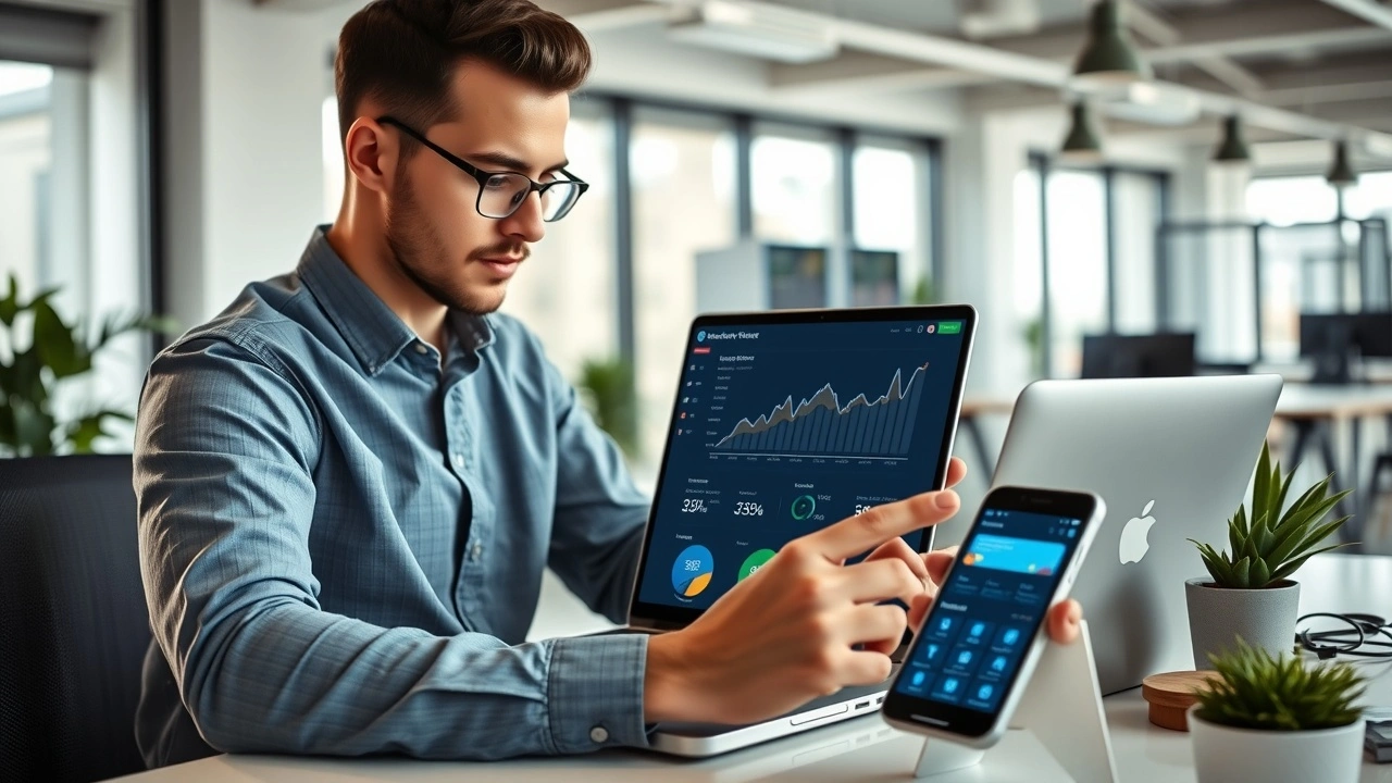 developpeur testant un site e commerce sur plusieurs appareils