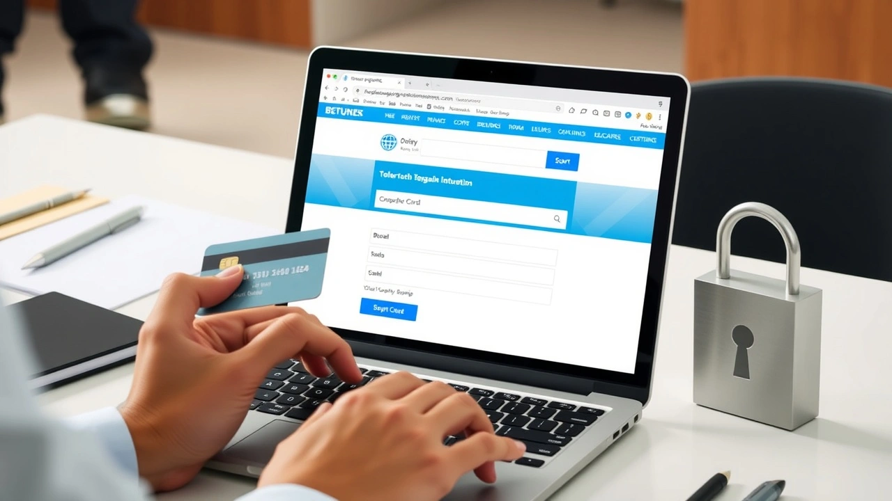 personne achetant un nom de domaine avec cadenas de securite