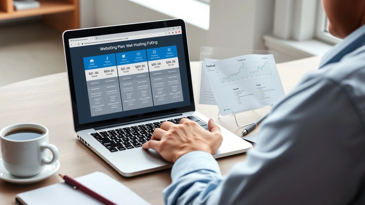 personne comparant des offres hebergement sur ordinateur