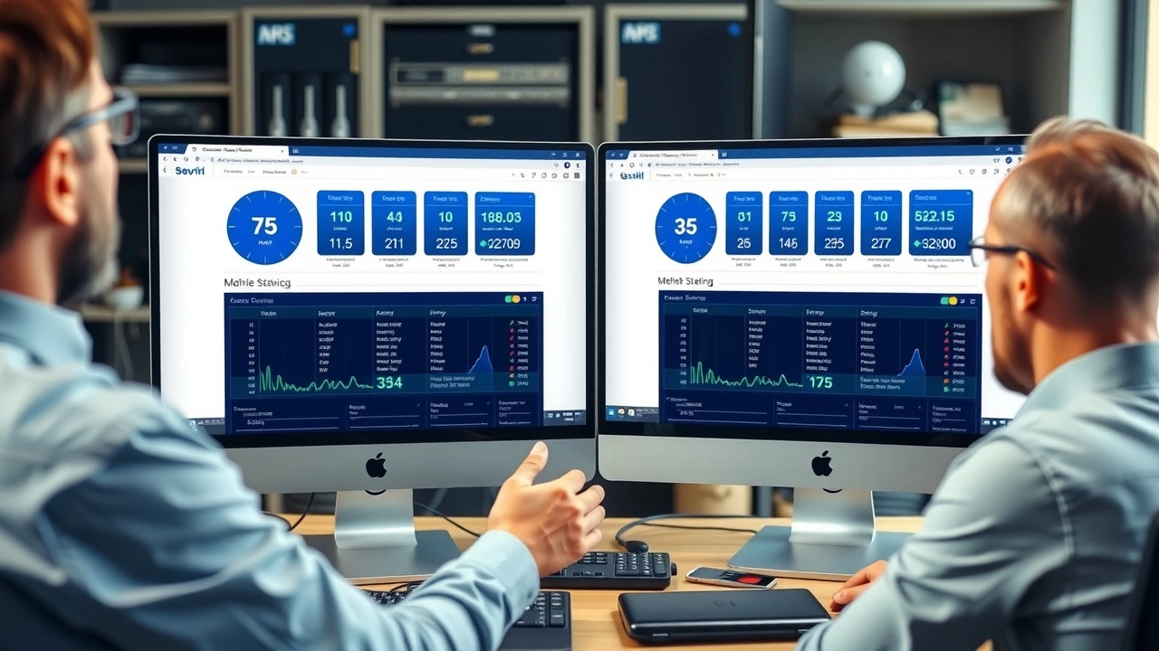 personne comparant deux plans d hebergement wordpress sur ecrans