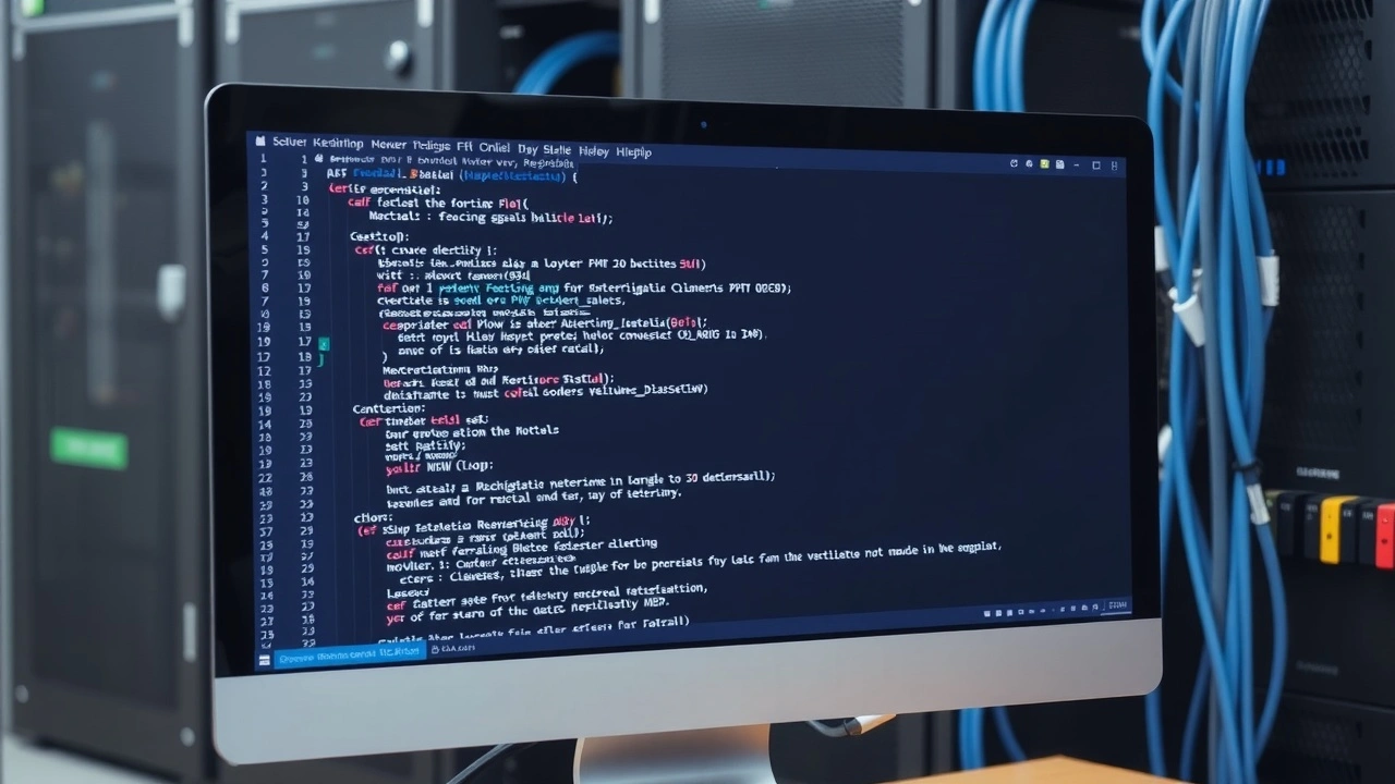 ecran ordinateur configuration php materiel serveur cables reseau