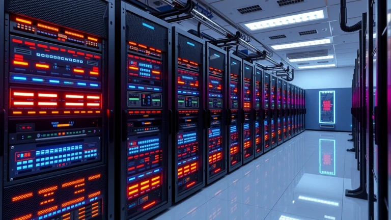 Salle de serveurs dediés avec configurations avancees pour performance maximale sous charge intense