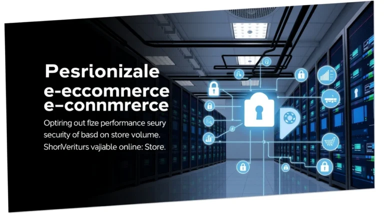 Centre de donnees moderne illustrant lhebergement e-commerce personnalise selon le volume de la boutique