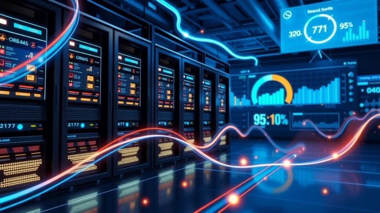 Salle de serveurs moderne symbolisant l'optimisation de l'hébergement WordPress pour un site très rapide