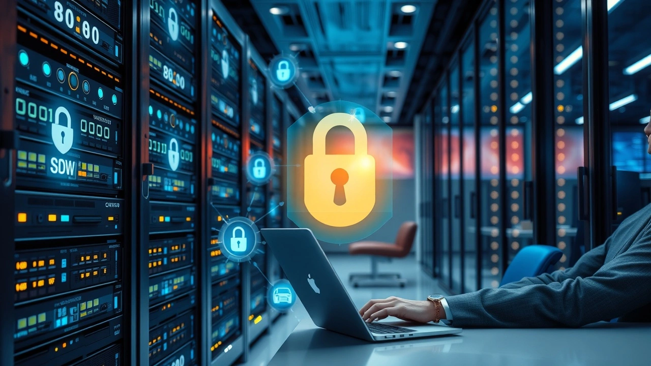 Salle serveur moderne securisee pour boutique en ligne