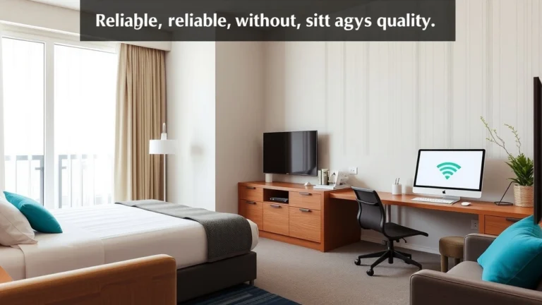 Chambre d'hotel economique confortable et moderne illustrant la fiabilite et la performance