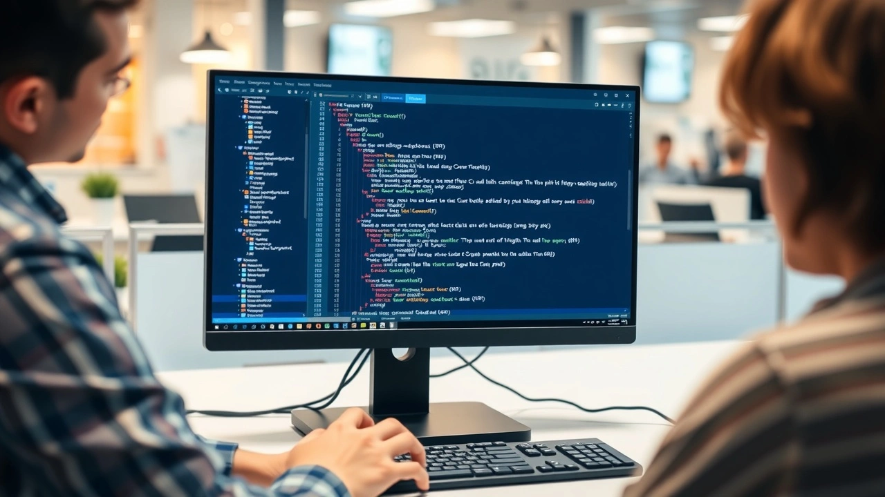 programmateur en train de modifier un fichier configuration PHP