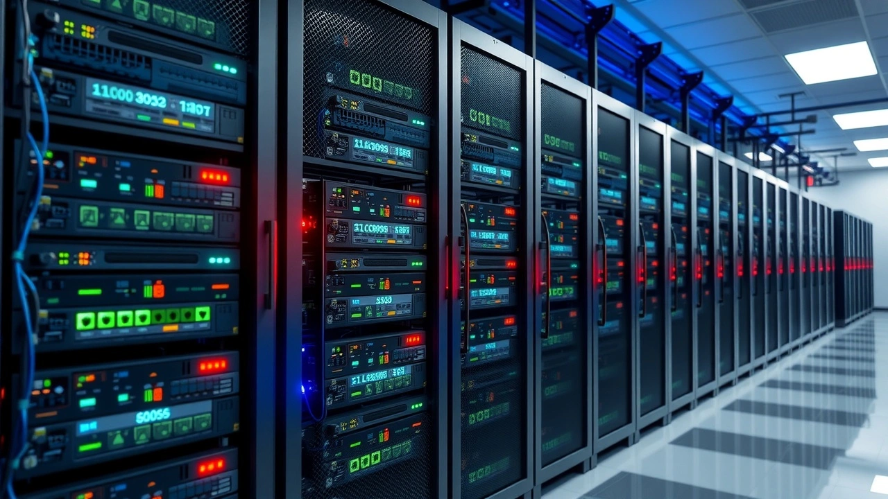 salle de serveurs pour hebergement wordpress bien organisee