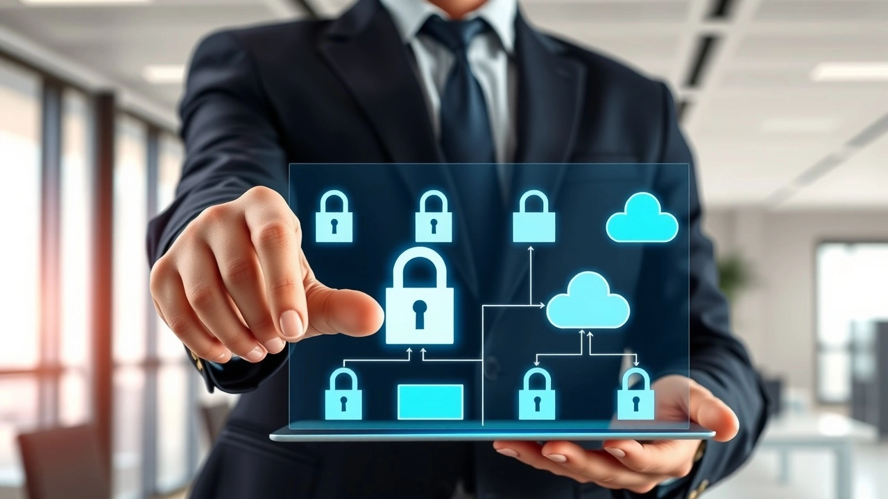 Professionnel choisissant une offre d'hébergement web sécurisée