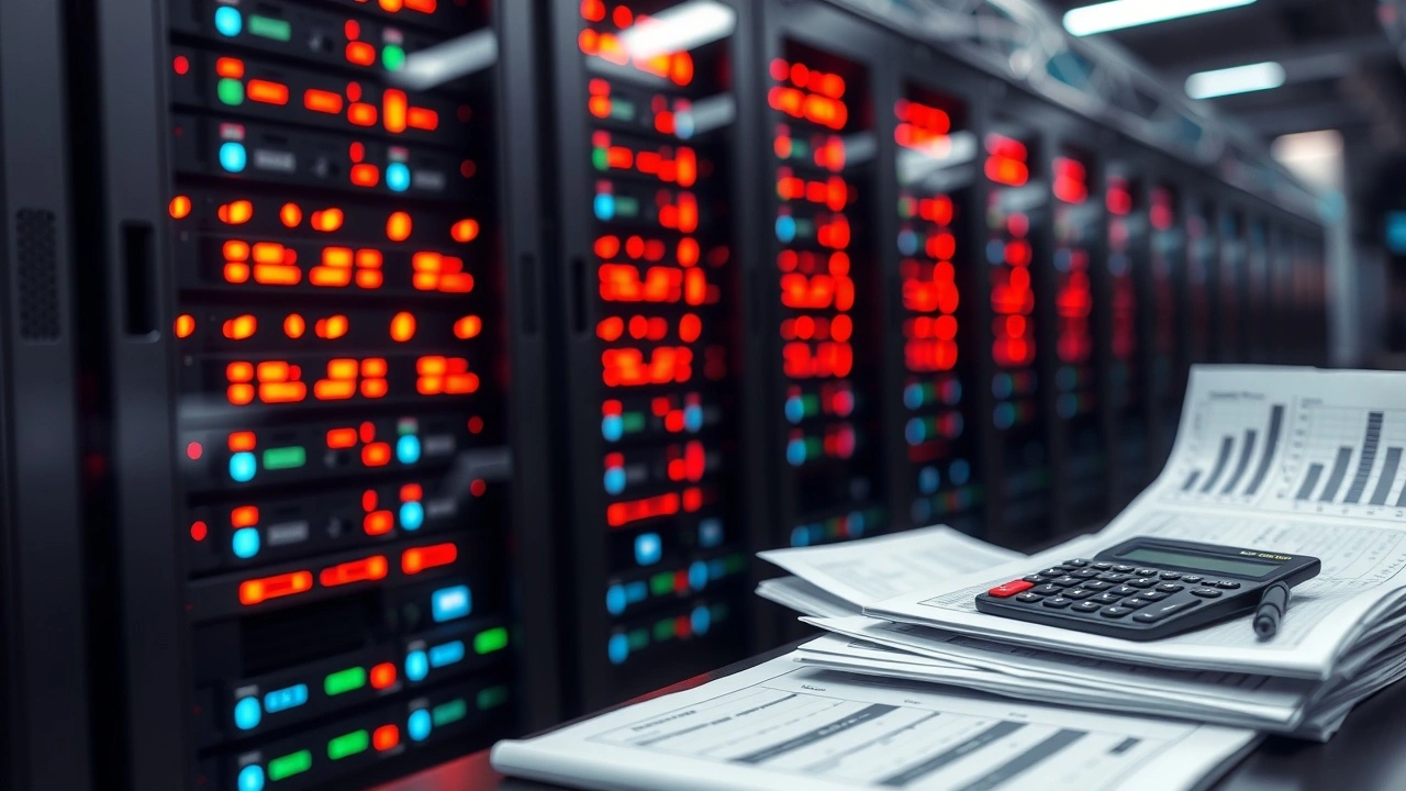 serveurs dedies avec calculatrice et feuilles de budget