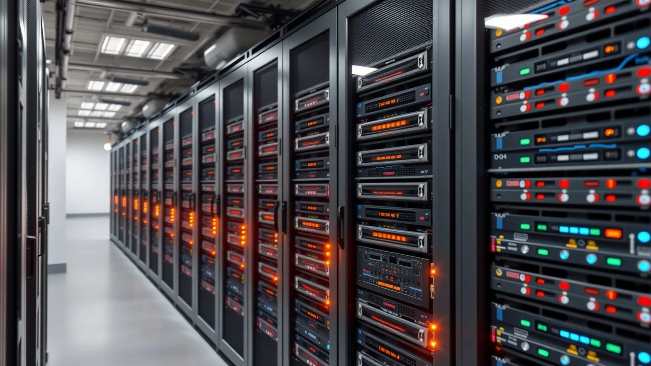 rangées de serveurs dedicaces dans une salle informatique moderne