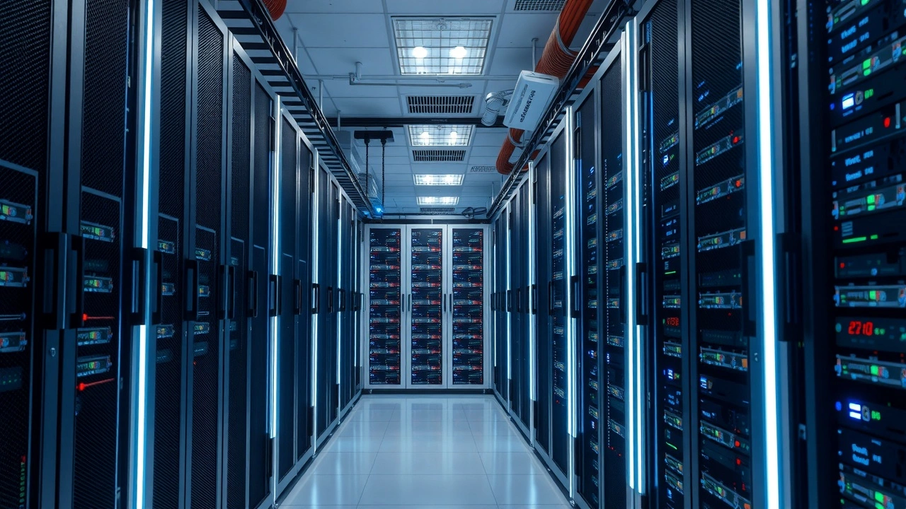 salle de serveurs moderne avec equipements de hebergement ecommerce