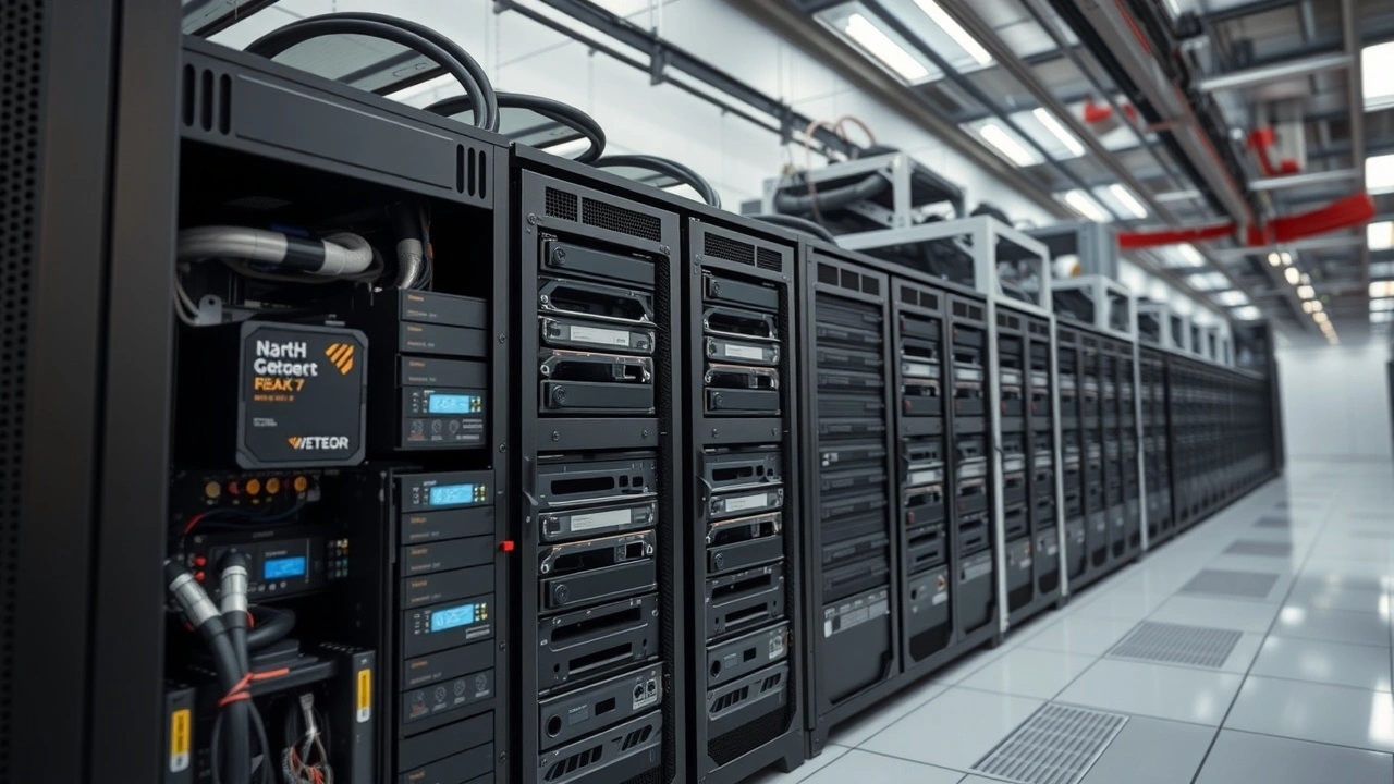 Vue photoréaliste des composants clés d'un serveur dédié pour performance optimale