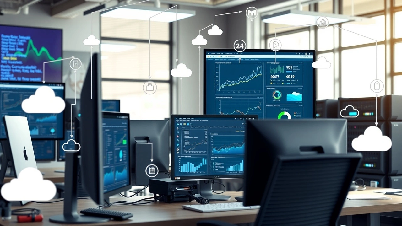 Espace de travail moderne illustrant les avantages cachés des hébergeurs web pour la présence en ligne