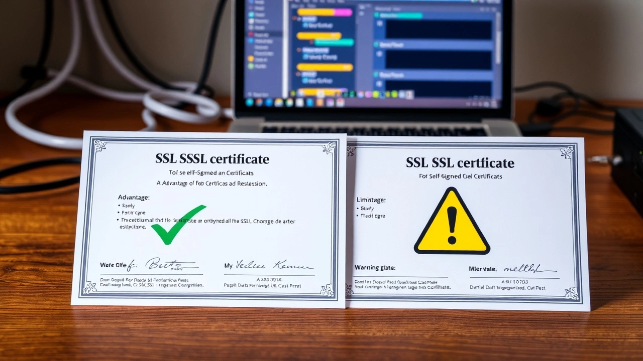 certificats ssl auto signes cote a cote sur bureau