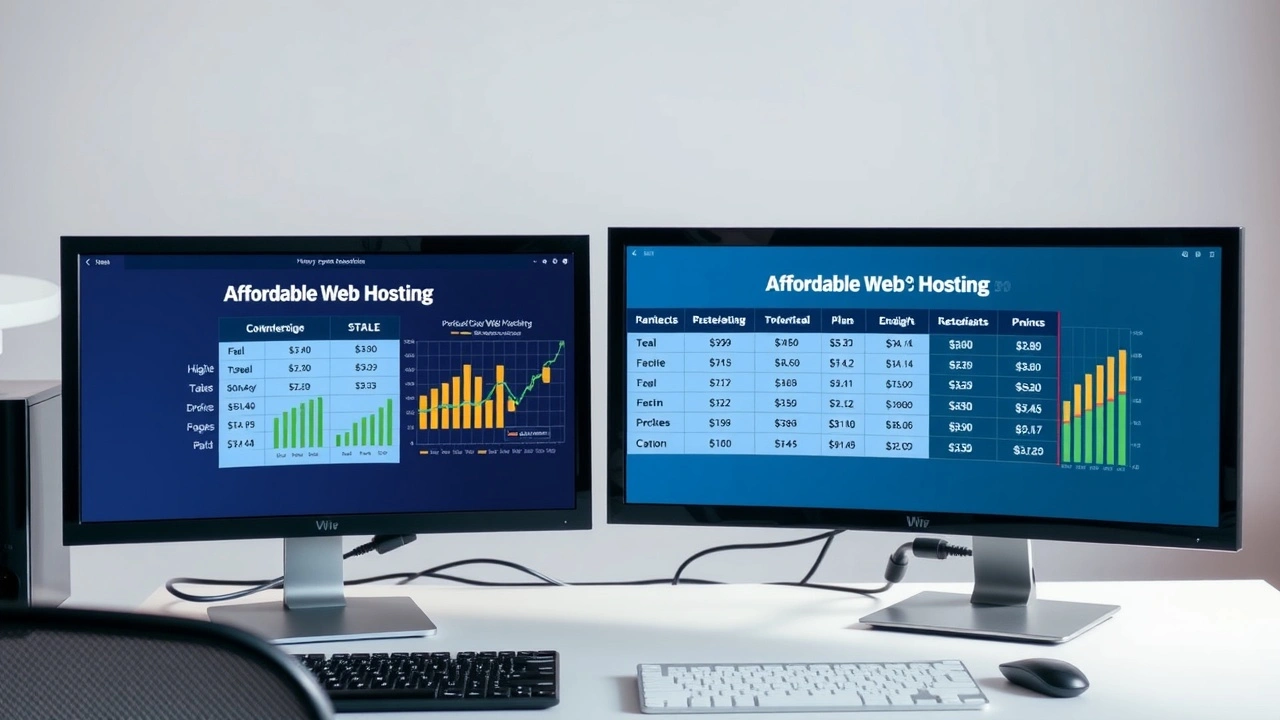écrans dordinateur montrant des offres dahebergement web abordables