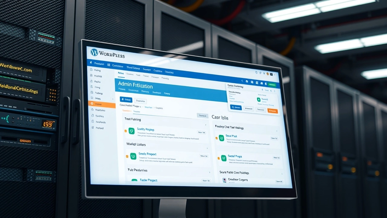 ecran wordpress avec plugins vitesse plus serveur securise