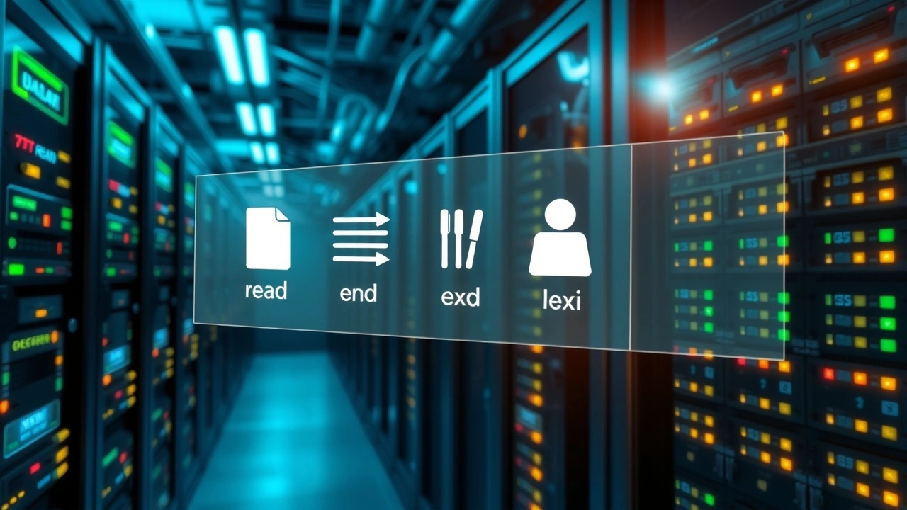 Illustration photoréaliste de la securite dun hebergement avec permissions Unix adaptees