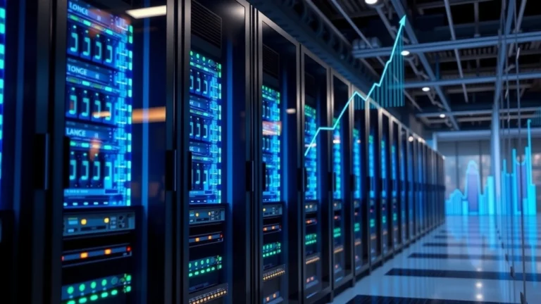 Centre de données moderne illustrant lhebergement dédié pour e-commerce et la montée en charge