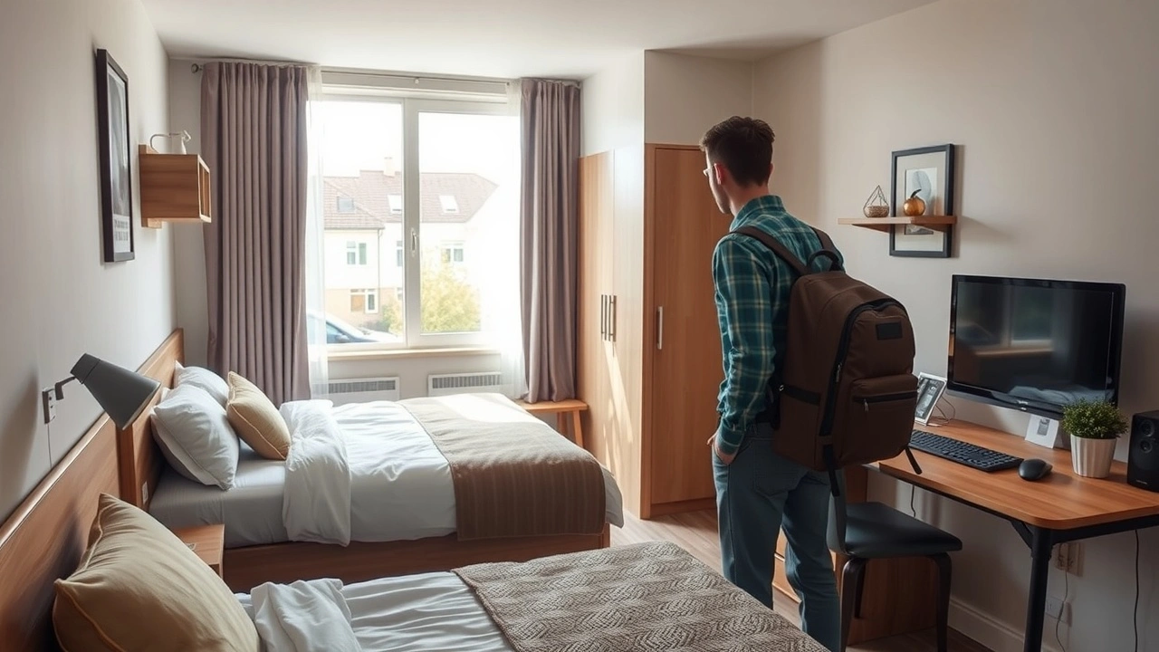 Voyageur évaluant un hébergement abordable et de qualité avant de réserver