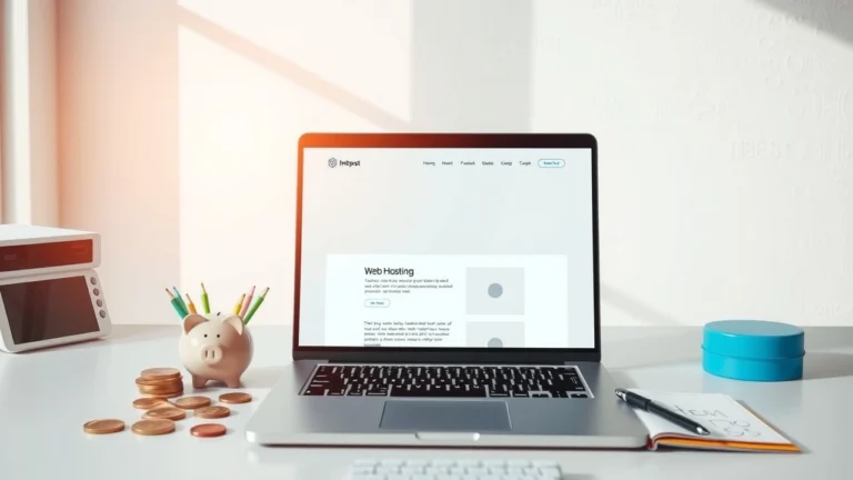 Espace de travail moderne illustrant lhébergement de site web économique