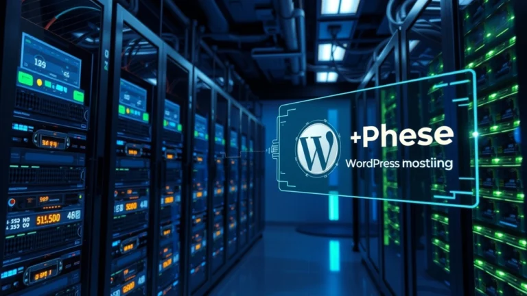 Salle de serveurs moderne optimisée pour un hébergement WordPress ultra performant
