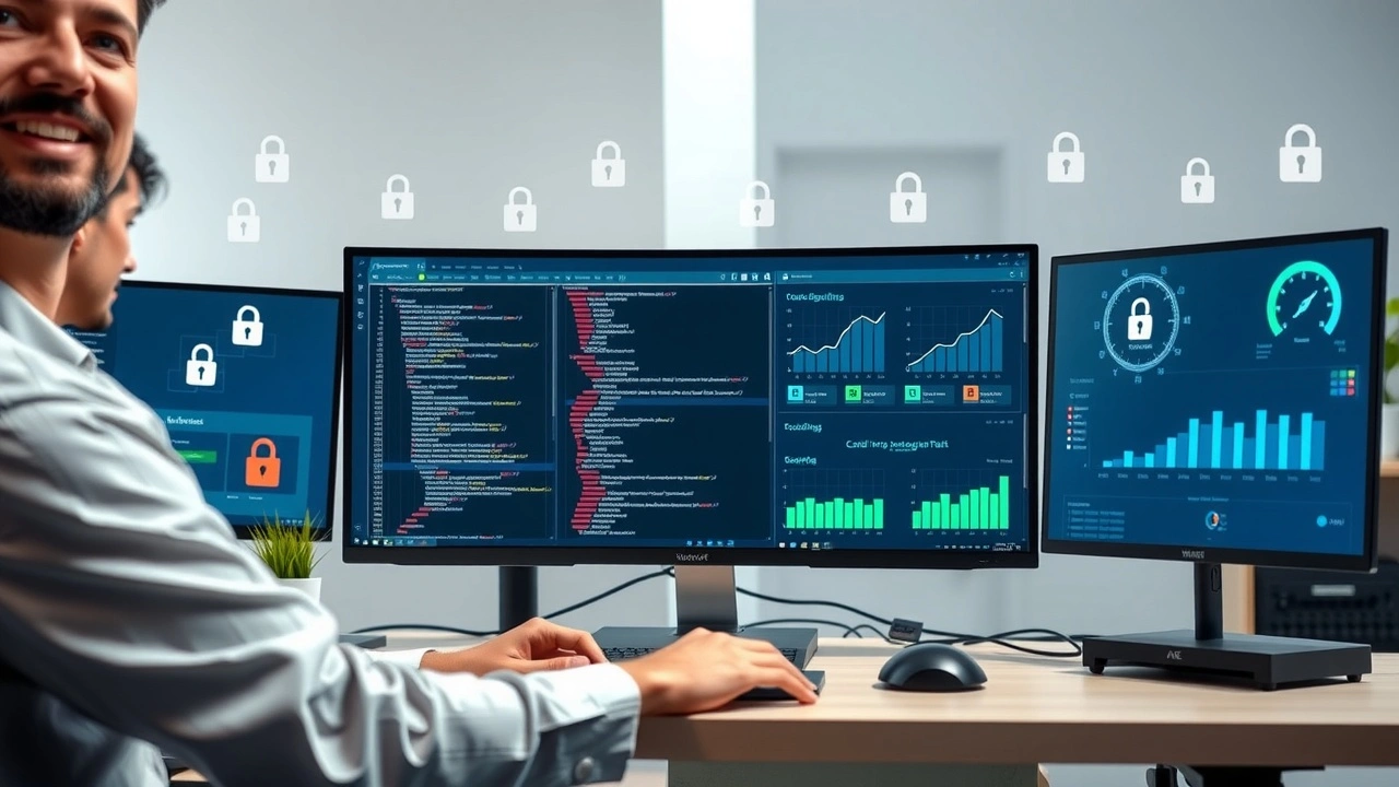 Person configurant un hebergement WordPress technique pour un site performant et securise