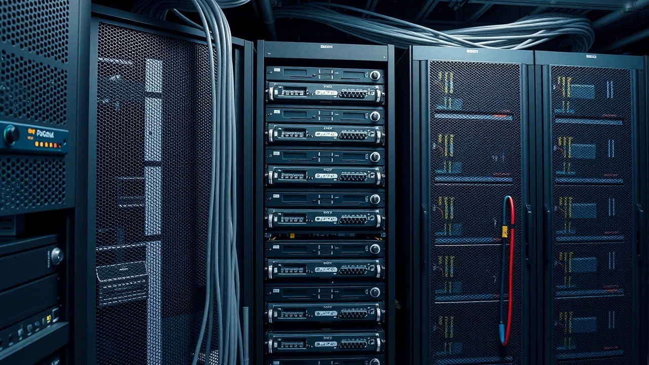 rack serveur dedie haute performance avec processeurs et ventilation