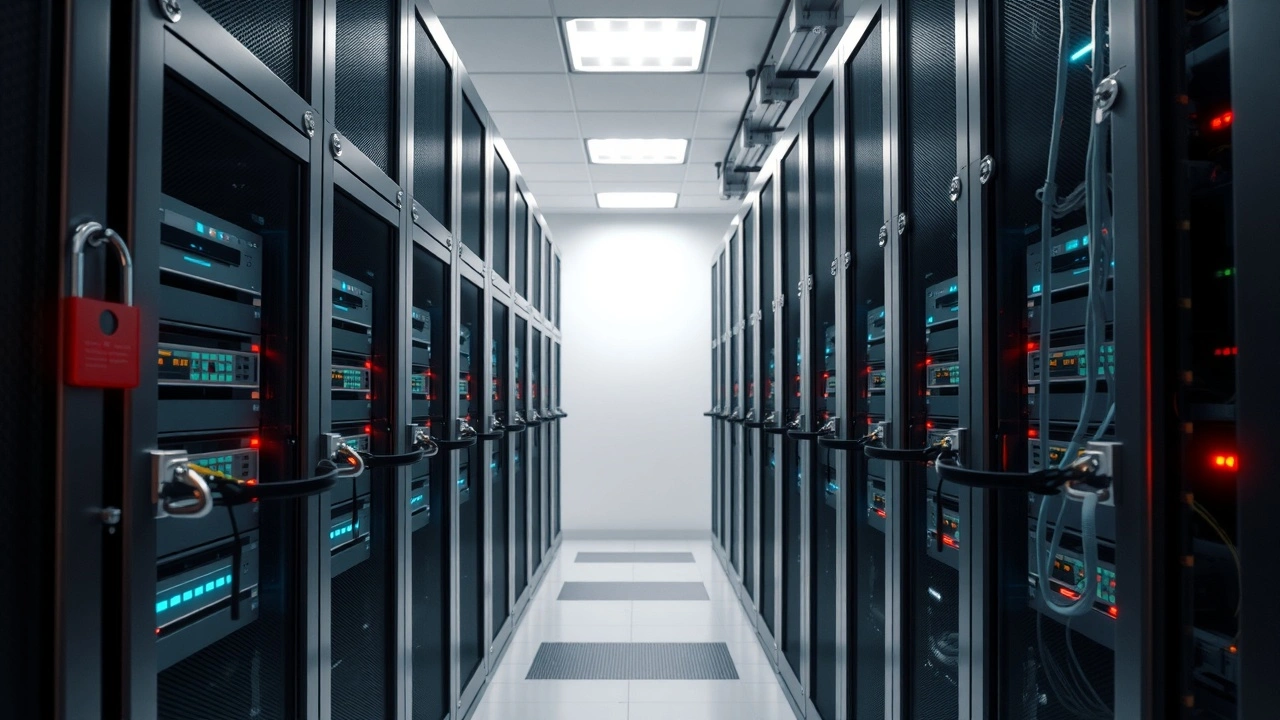 salle serveur securisee avec element de securite reseau