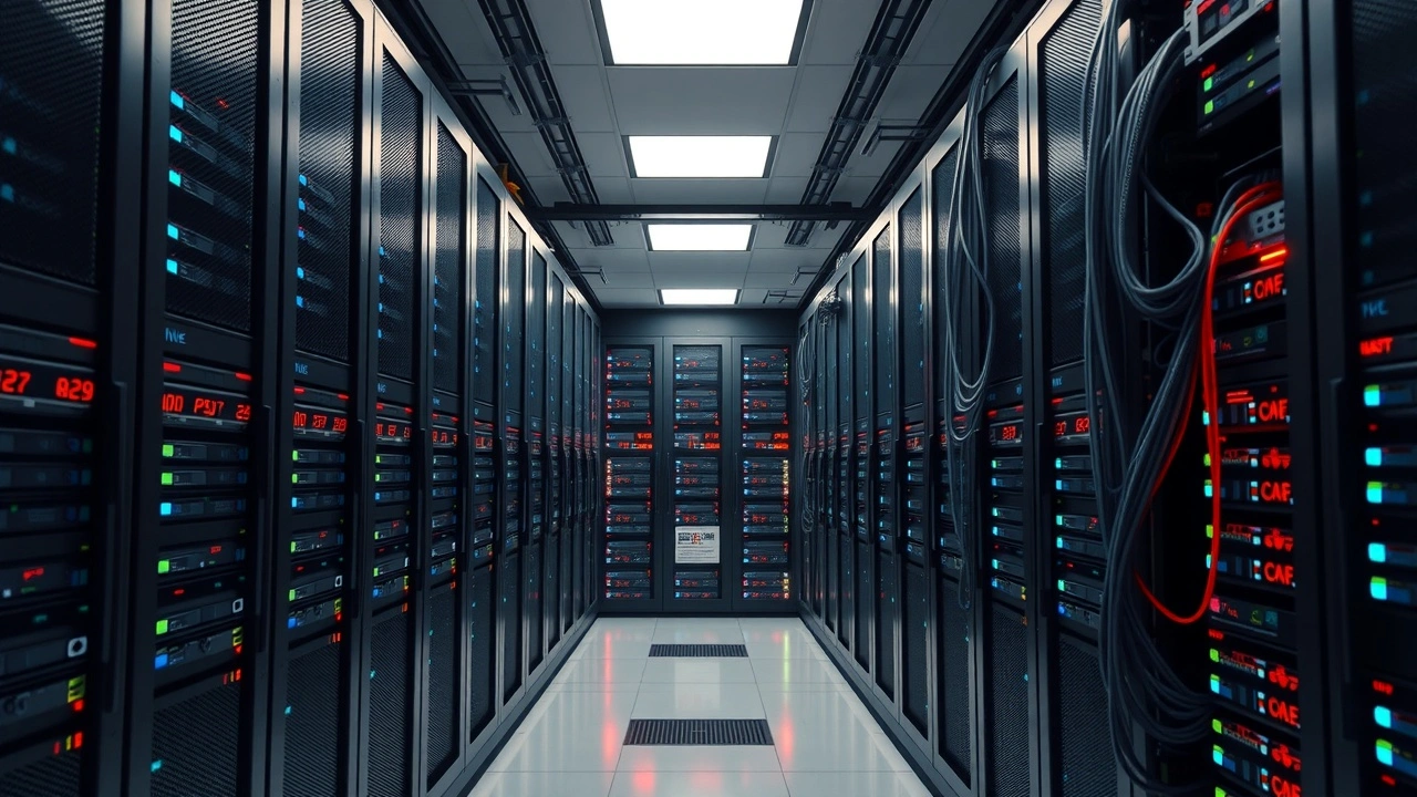 salle serveur securisee avec equipements reseau