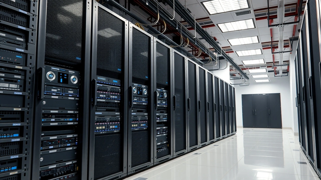 salle de serveur avec serveurs dediés haute performance