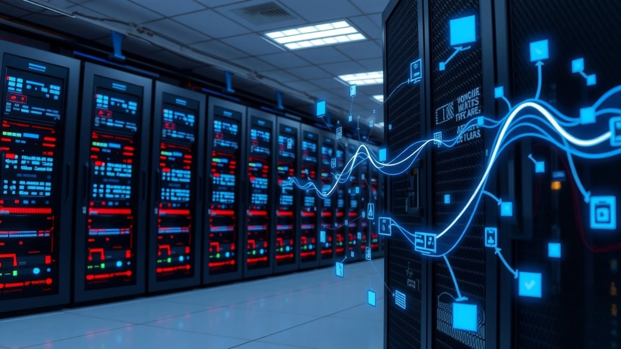 Salle de serveurs dédiée illustrant l'équilibre entre performance et coûts