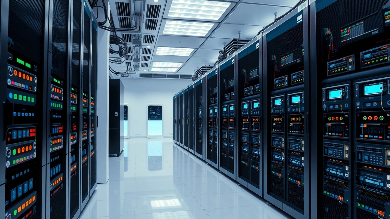 Salle de serveurs dediés moderne illustrant le choix dune configuration optimale