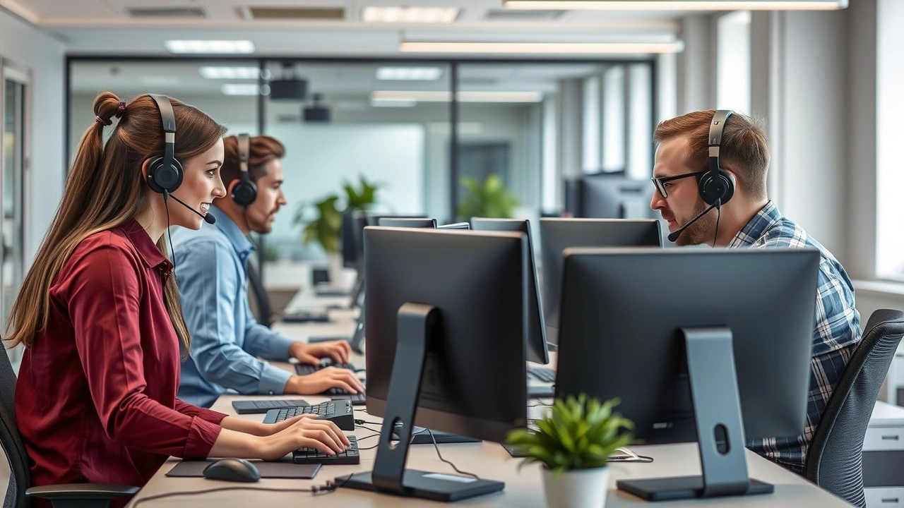 equipe de support client aidant un debutant web