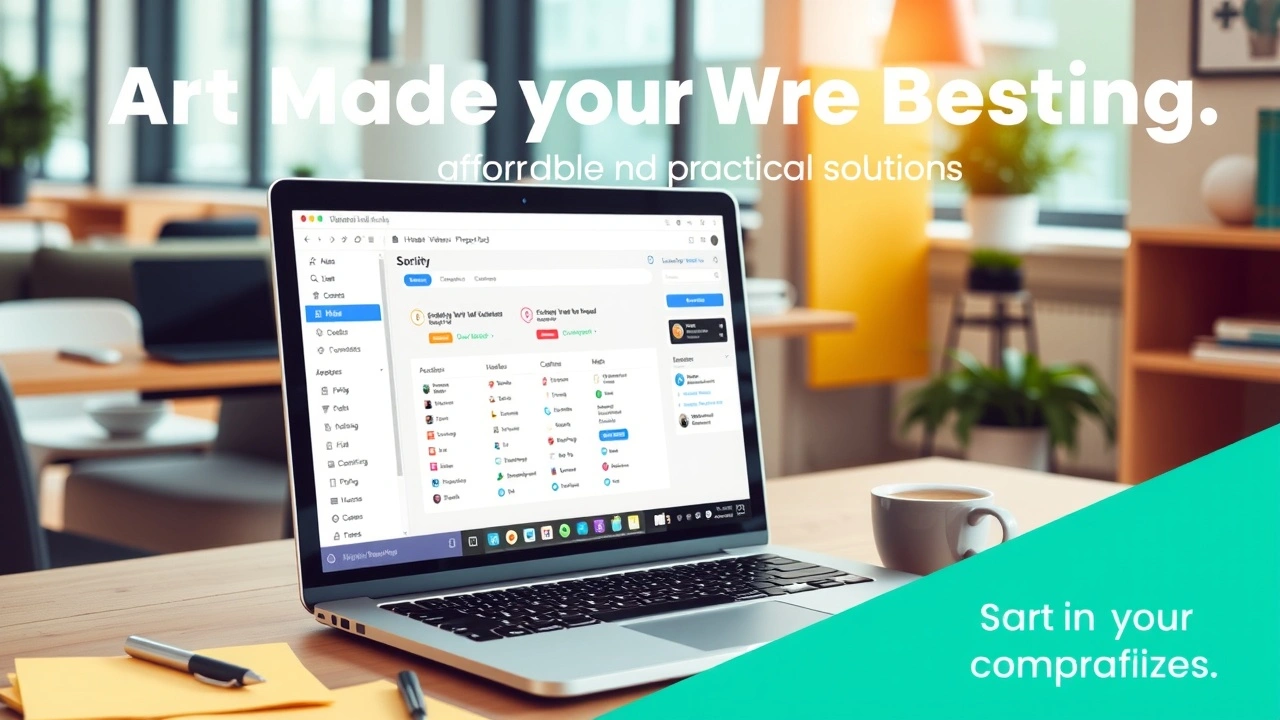 Espace de travail moderne illustrant un hébergement web abordable pour lancer un projet facilement