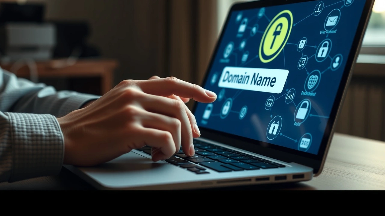 personne achetant et enregistrant un nom de domaine securise