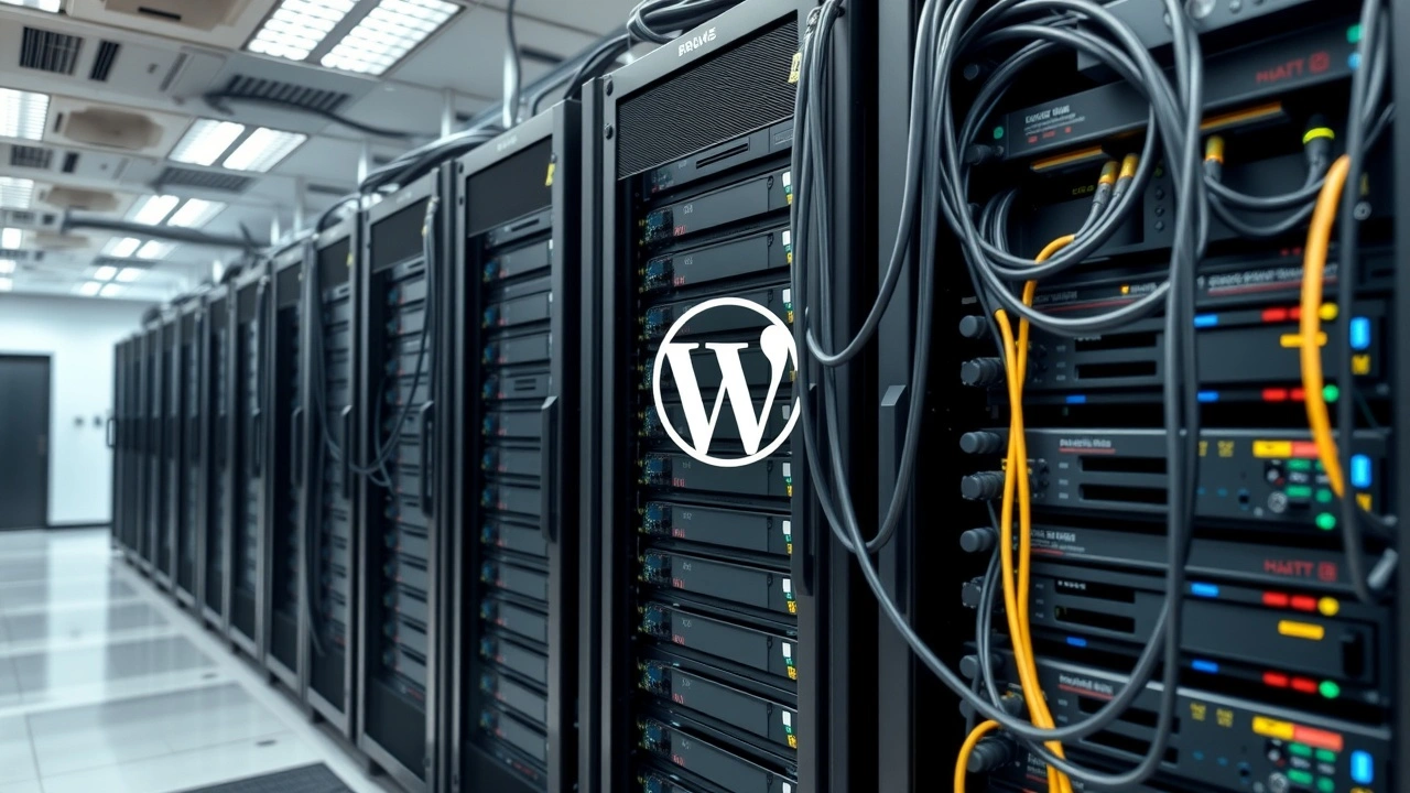 salle serveurs moderne avec cables et equipements reseau